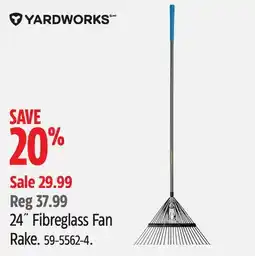 Canadian Tire 24˝ Fibreglass Fan Rake offer