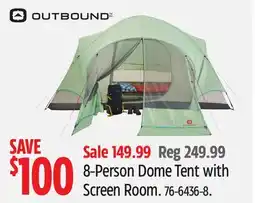 Canadian Tire OUTBOUND 8-Person Dome Tent with Screen Room offer