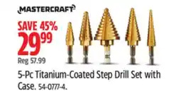 Canadian Tire 5-Pc Titanium-Coated Step Drill Set with Case offer