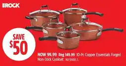 Canadian Tire The Rock 10-Pc Copper Essentials Forged Non-Stick Cookset offer