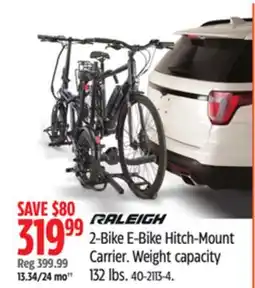 Canadian Tire RALEIGH 2-Bike E-Bike Hitch-Mount Carrier offer