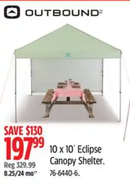 Canadian Tire OUTBOUND 10 x 10' Eclipse Canopy Shelter offer