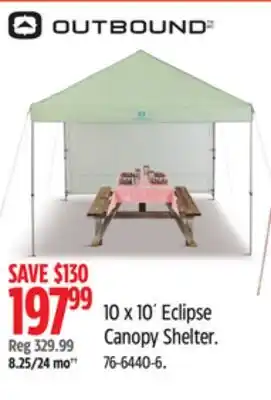 Canadian Tire OUTBOUND 10 x 10' Eclipse Canopy Shelter offer