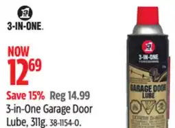 Canadian Tire 3-in-One Garage Door Lube offer