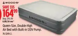 Canadian Tire Queen-Size, Double-High Air Bed with Built-in 120V Pump offer