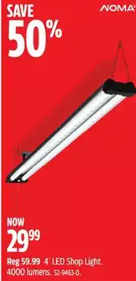 Canadian Tire NOMA 4' LED Shop Light offer
