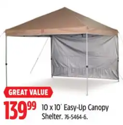 Canadian Tire 10 x 10´ Easy-Up Canopy Shelter offer