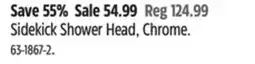 Canadian Tire Sidekick Shower Head, Chrome offer