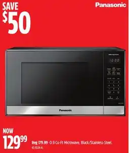 Canadian Tire Panasonic 0.9 Cu-Ft Microwave, Black/Stainless-Steel offer