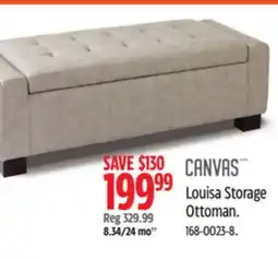 Canadian Tire CANVAS Louisa Storage Ottoman offer