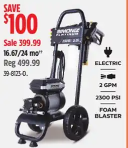 Canadian Tire SIMONIZ PLATINUM PRESSURE WASHER offer
