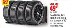 Canadian Tire Foldable Tire Rack offer