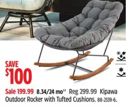 Canadian Tire Outdoor Rocker with Tufted Cushions offer