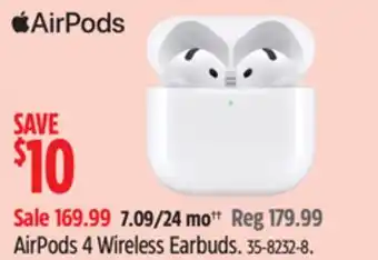 Canadian Tire AirPods 4 Wireless Earbuds offer