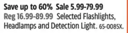 Canadian Tire Selected Flashlights, Headlamps and Detection Light offer