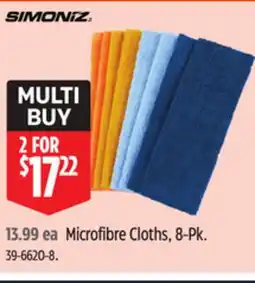 Canadian Tire Microfibre Cloths, 8-Pk offer