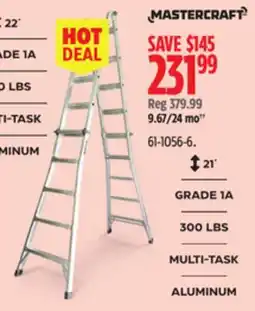 Canadian Tire Mastercraft Grade 1A Aluminum Multi-Task Ladder, 21-ft, 300-lb offer