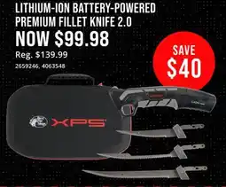 Cabela's LITHIUM-ION BATTERY-Powered PREMIUM FILLET KNIFE 2.0 offer