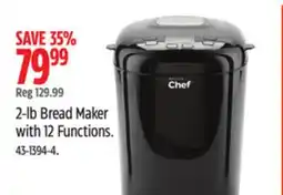 Canadian Tire 2-lb Bread Maker with 12 Functions offer