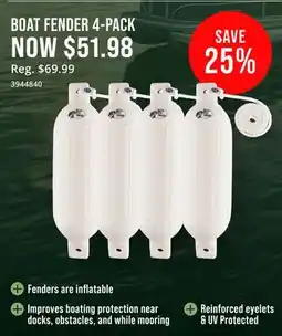 Cabela's BOAT FENDER 4-PACK offer