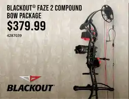 Cabela's BLACKOUT FAZE 2 COMPOUND BOW PACKAGE offer