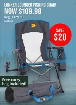 Cabela's LUNKER LOUNGER FISHING CHAIR offer
