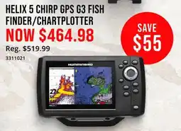 Cabela's HUMMINBIRD HELIX 5 CHIRP GPS G3 FISH FINDERS/CHARTPLOTTER offer