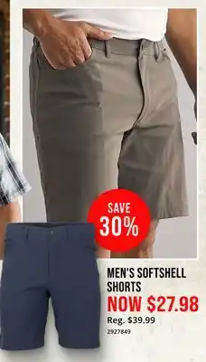 Cabela's MEN'S SOFTSHELL SHORTS offer