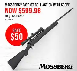 Cabela's MOSSBERG PATRIOT BOLT-ACTION WITH SCOPE offer