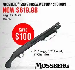 Cabela's MOSSBERG 590 SHOCKWAVE PUMP SHOTGUN offer
