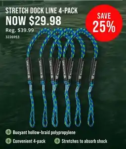 Cabela's Bass Pro Shops Stretch Dock Line 4-Pack offer