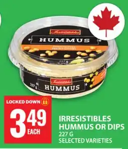 Food Basics IRRESISTIBLES HUMMUS OR DIPS offer