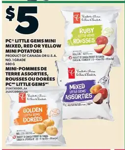 Valu-mart MINI-POMMES DE TERRE ASSORTIES, ROUSSES OU DORÉES PCMD LITTLE GEMSMC offer