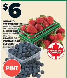 Valu-mart FRAISES DE L'ONTARIO OR BLEUETS offer