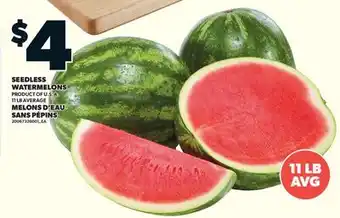 Valu-mart MELONS D'EAU SANS PÉPINS, 11 LB AVERAGE offer