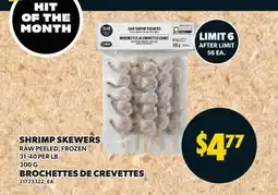 Valu-mart BROCHETTES DE CREVETTES, 31-40 PER LB offer