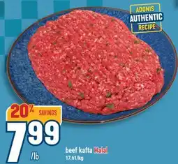 Marché Adonis beef kafta Halal offer