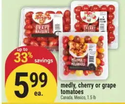 Marché Adonis Medly, cherry or grape tomatoes offer