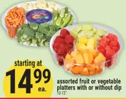 Marché Adonis Assorted fruit or vegetable platters with or without dip offer