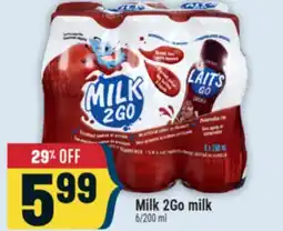 Marché Adonis Milk 2Go milk offer