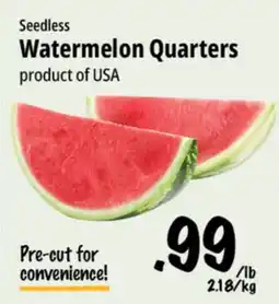Farm Boy Seedless Watermelon Quarters offer