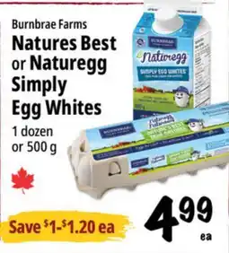 Farm Boy Burnbrae Farms Natures Best or Naturegg Simply Egg Whites offer