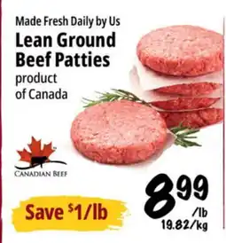 Farm Boy Made Fresh Daily by Us Lean Ground Beef Patties offer