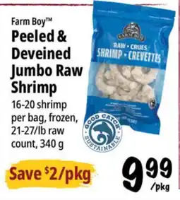 Farm Boy Farm Boy Peeled & Deveined Jumbo Raw Shrimp offer