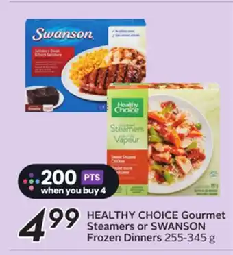 Sobeys HEALTHY CHOICE Gourmet Steamers or SWANSON Frozen Dinners offer