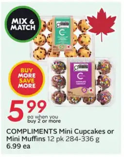 Sobeys COMPLIMENTS Mini Cupcakes or Mini Muffins offer