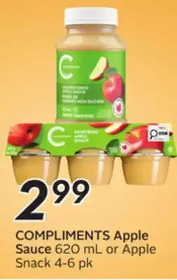 Sobeys COMPLIMENTS Apple Sauce offer