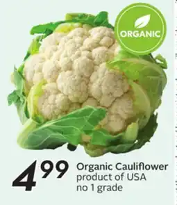 Sobeys Organic Cauliflower offer