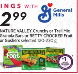 Sobeys NATURE VALLEY Crunchy or Trail Mix Granola Bars or BETTY CROCKER Fruit or Gushers offer