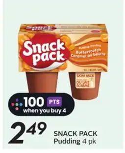 Sobeys SNACK PACK Pudding offer